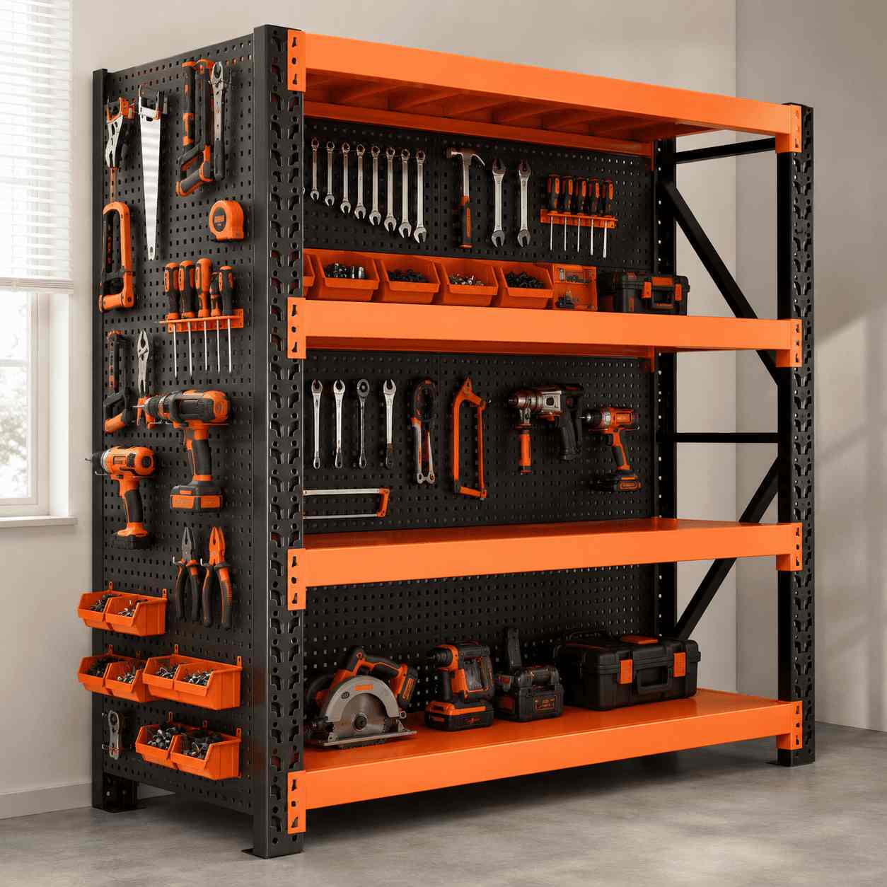 Medium Duty Steel Shelving Rack for Warehouse, Garage and Industrial Storage