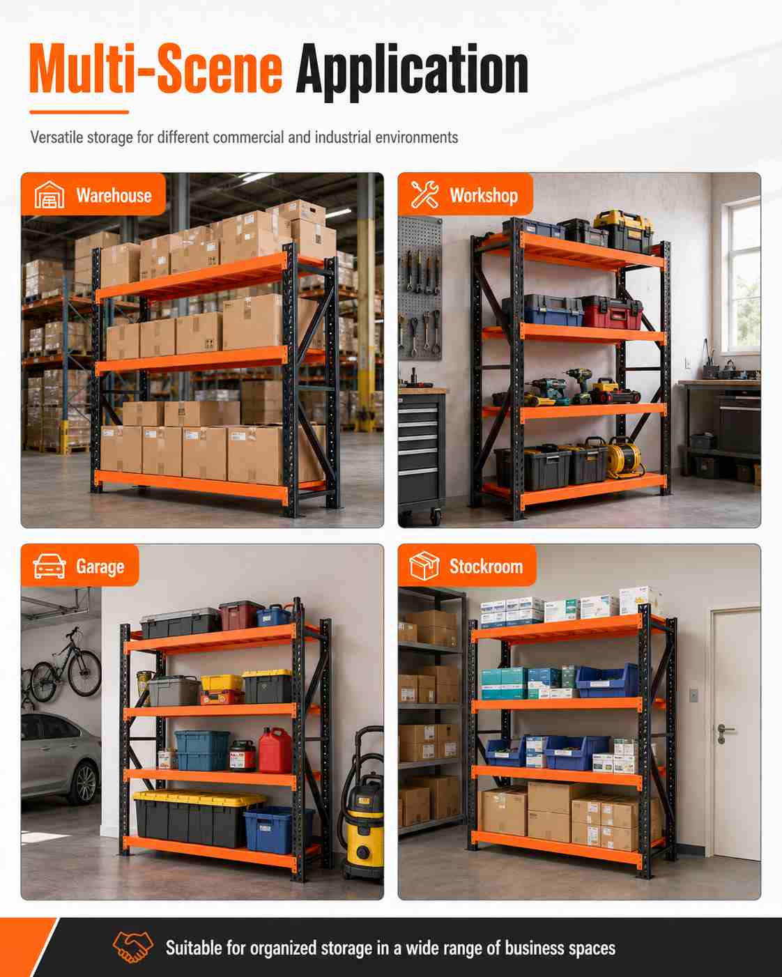 Heavy Duty Metal Shelving for Warehouse, Garage and Industrial Storage