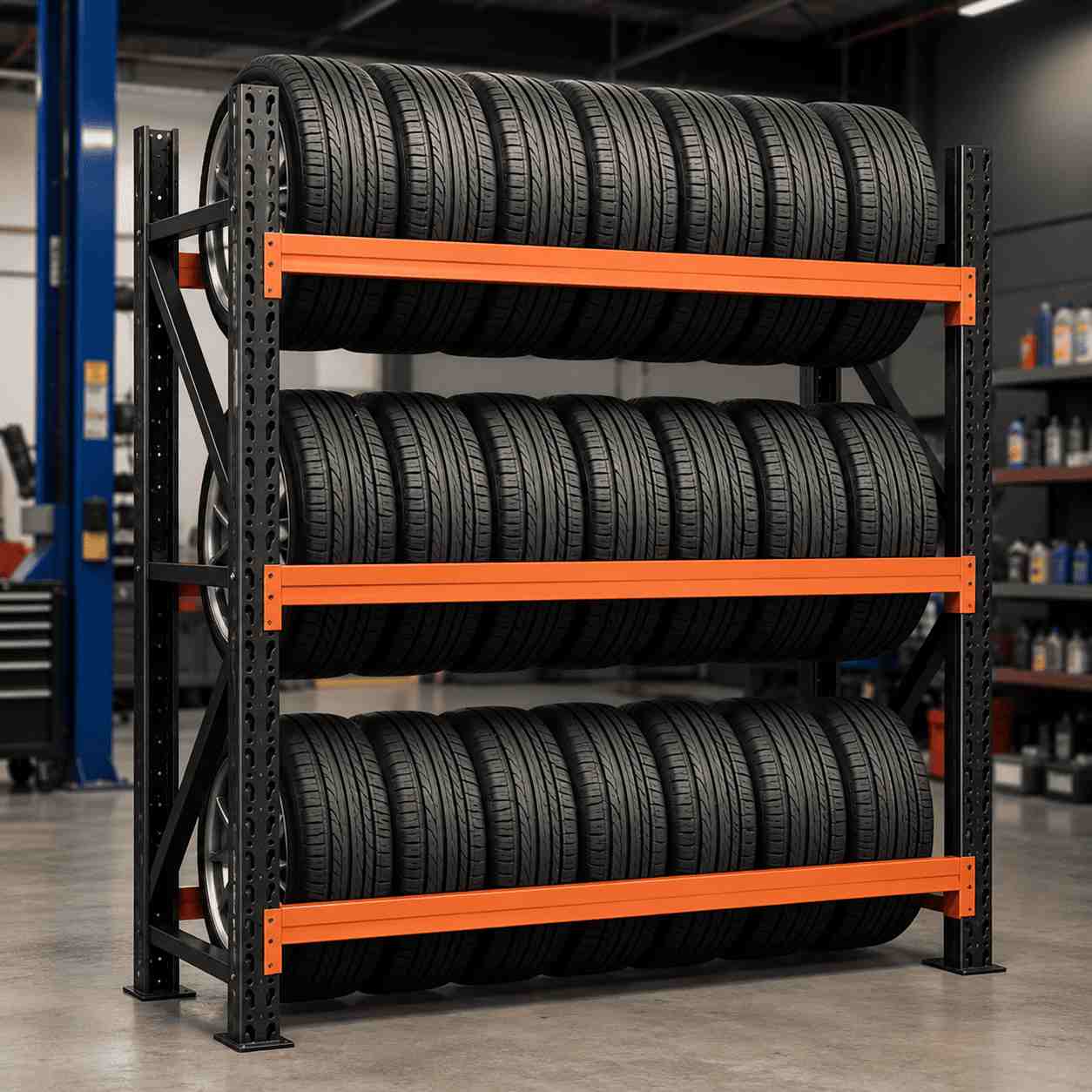 Heavy Duty Tire Storage Rack for Warehouse, Garage and Tire Shops