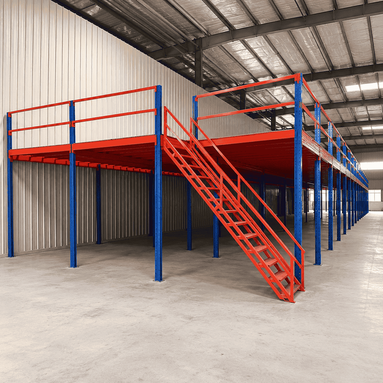 Custom Steel Mezzanine Floor Project for Warehouse Storage in Indonesia