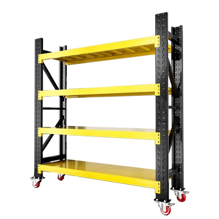 Metal Shelving Rack with Wheels for Warehouse, Garage and Commercial Storage