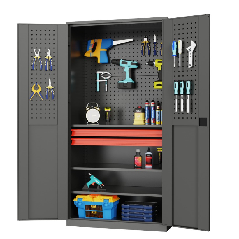 Heavy Duty Metal Tool Cabinet for Garage & Workshop Storage