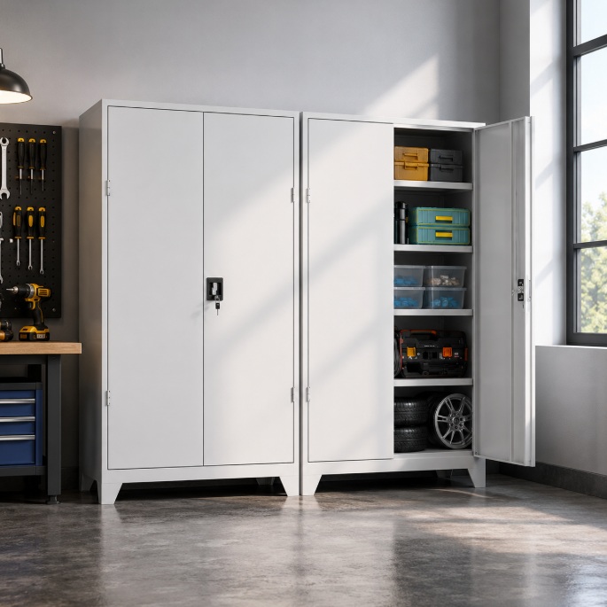 Heavy Duty Metal Tool Cabinet for Garage & Workshop Storage