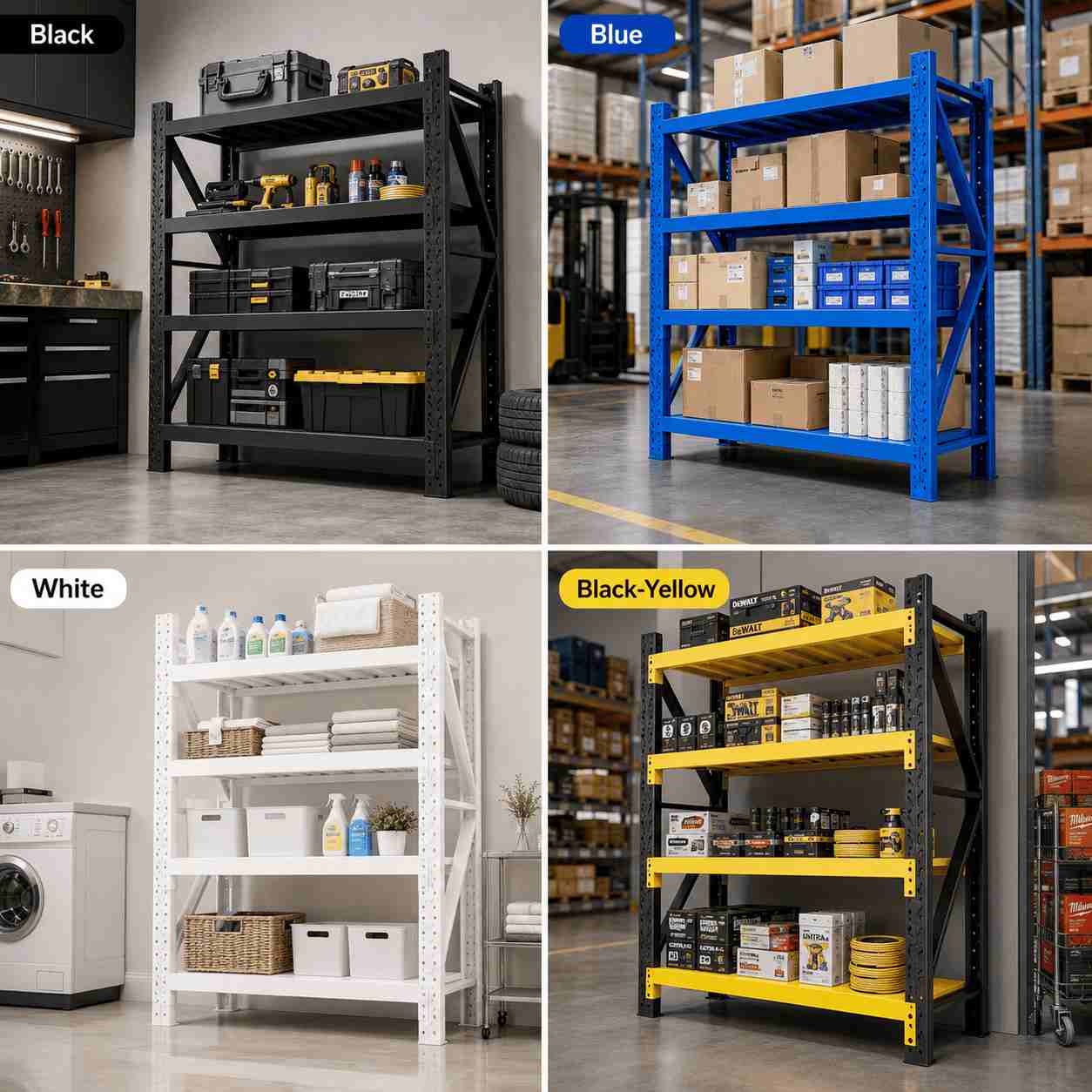 Medium Duty Steel Shelving Rack for Warehouse, Garage and Industrial Storage