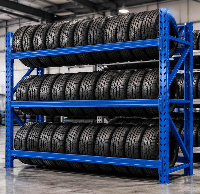 Heavy Duty Tire Storage Rack for Warehouse, Garage and Tire Shops