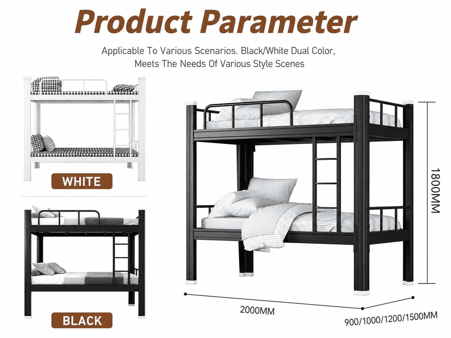 Metal Bunk Bed for Dormitory, Hostel and Staff Accommodation