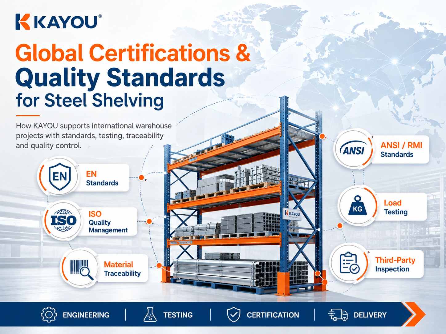Global Certifications Matter: How KAYOU Builds Steel Shelving for International Markets