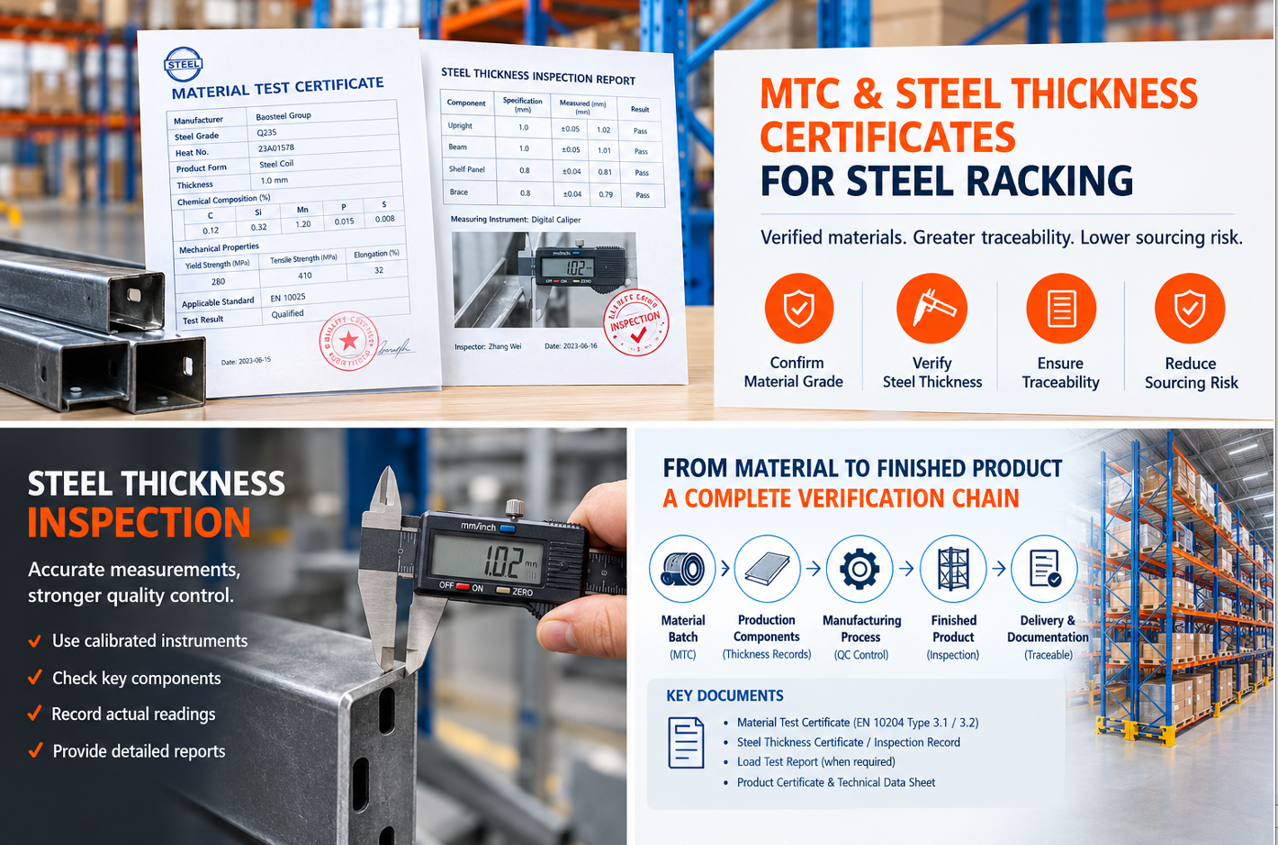 How MTC and Steel Thickness Certificates Reduce Sourcing Risk