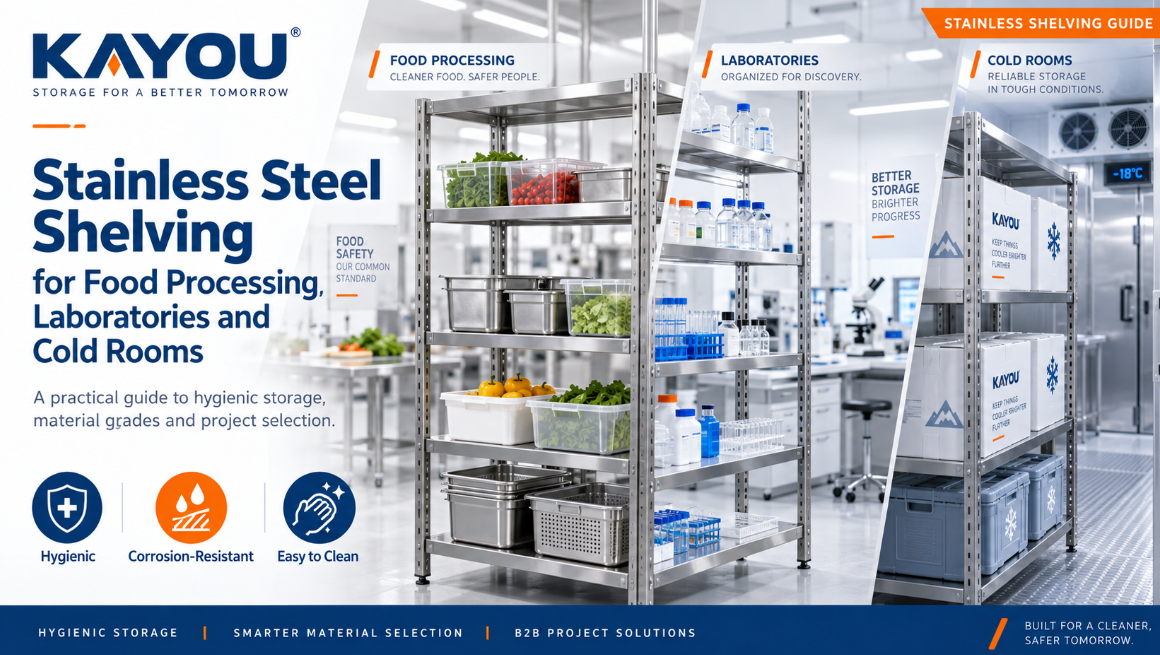 Stainless Steel Shelving for Food Processing, Laboratories and Cold Rooms