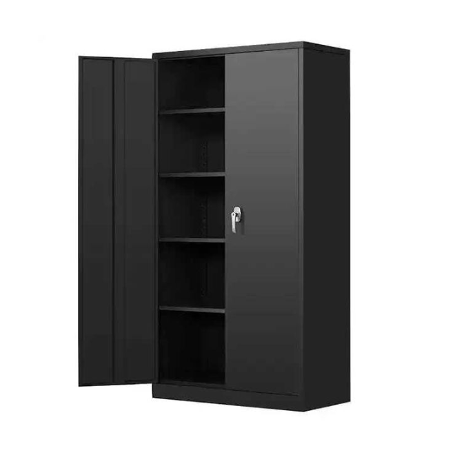 Metal Storage Cabinet with Adjustable Shelves – Lockable Steel Cabinet for Office, Garage & Industrial Storage