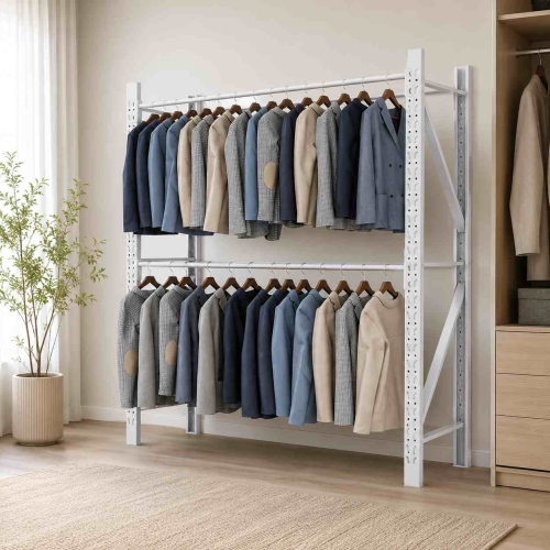 Heavy Duty Metal Garment Rack for Retail, Warehouse and Commercial Clothing Storage