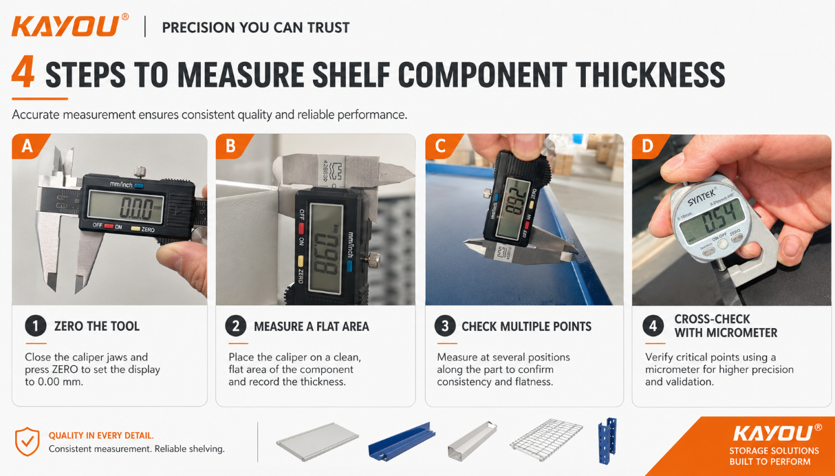 Multiple steel thickness readings taken on a flat raw shee Multiple steel thickness readings taken on a flat raw shee