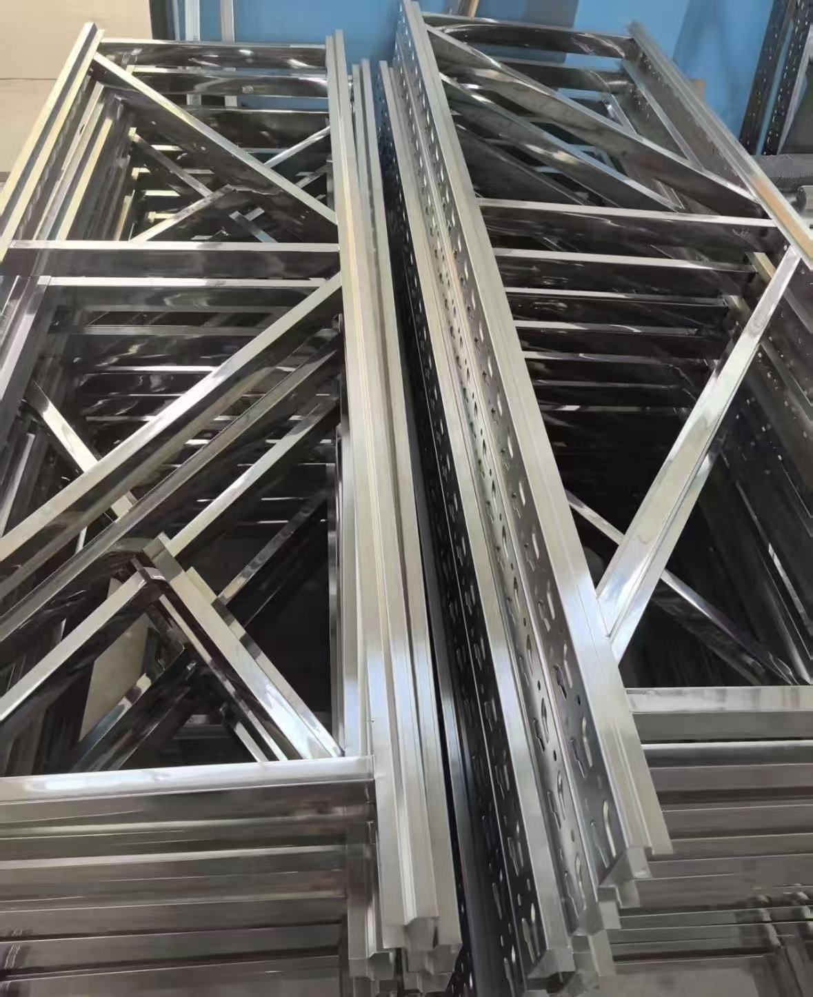 Adjustable heavy duty stainless steel shelving unit manufactured by KAYOU