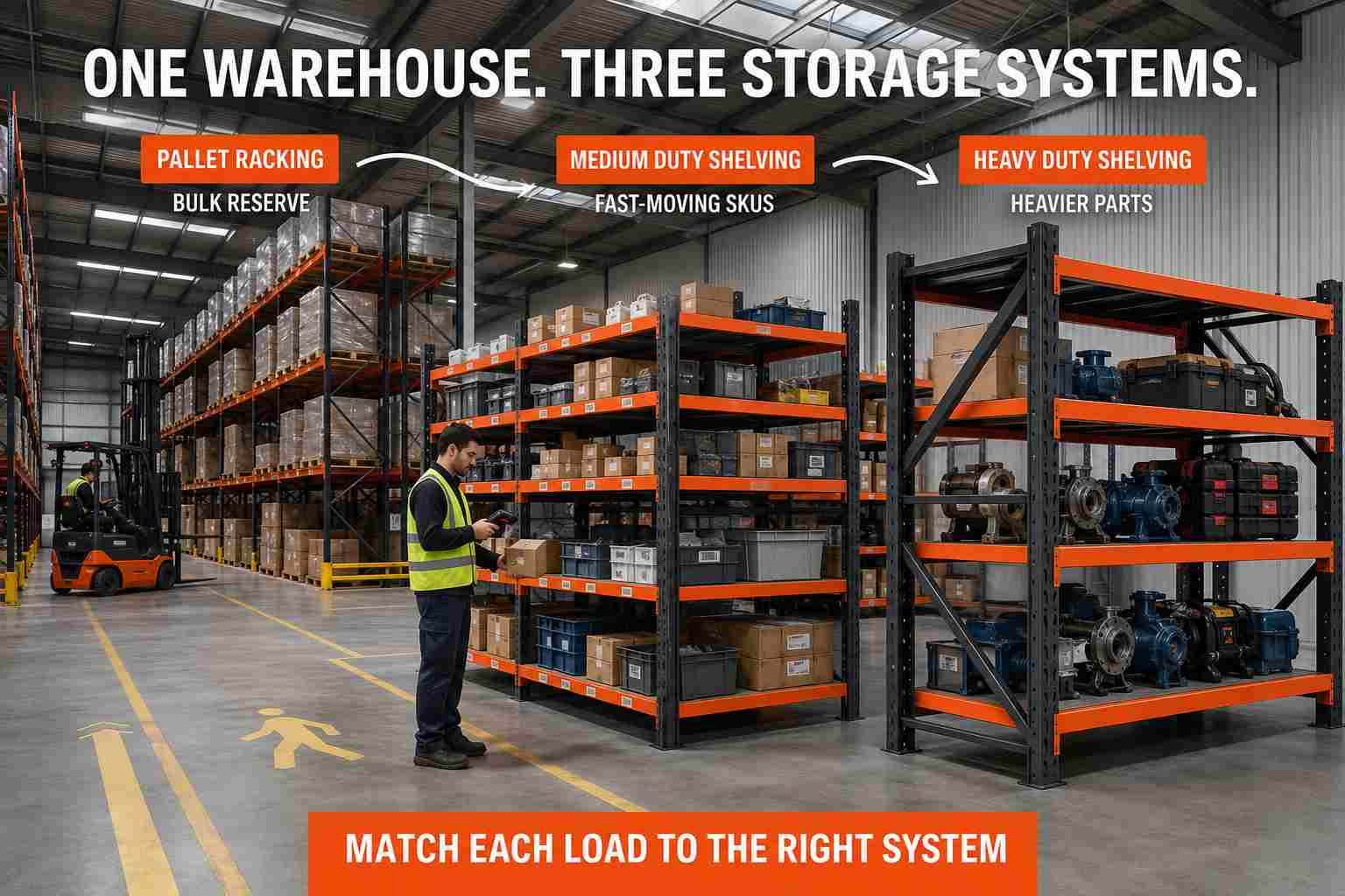 medium duty shelving vs heavy duty shelving vs pallet racking (4) medium duty shelving vs heavy duty shelving vs pallet racking (4)