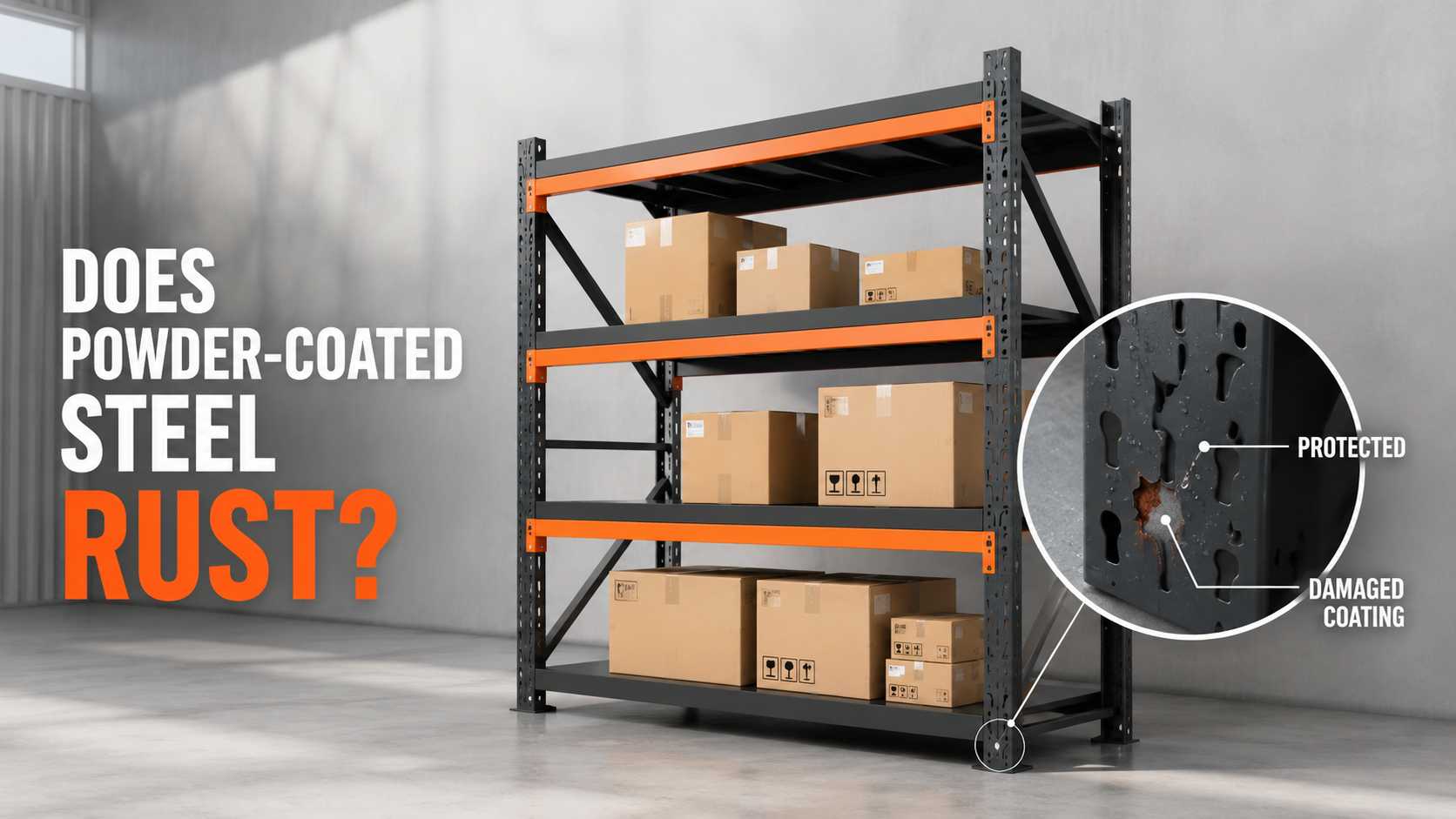 Does Powder-Coated Steel Shelving Rust? | KAYOU