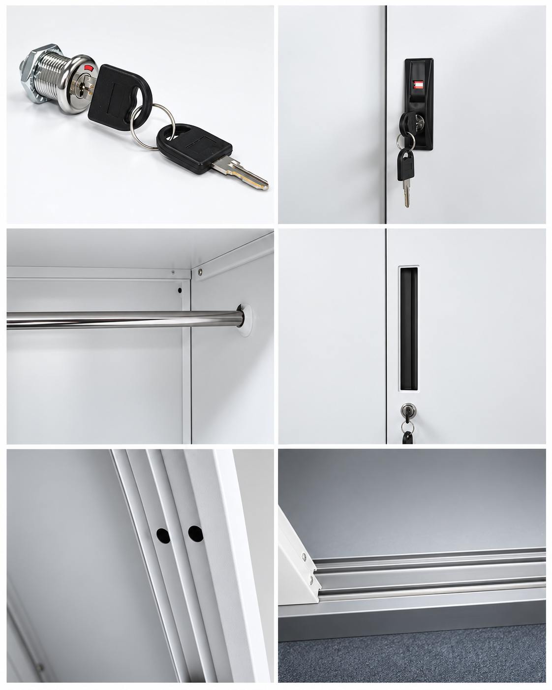 Steel wardrobe with mirror and decorative panel Steel wardrobe with mirror door and decorative panel for bedroom apartment dormitory storage