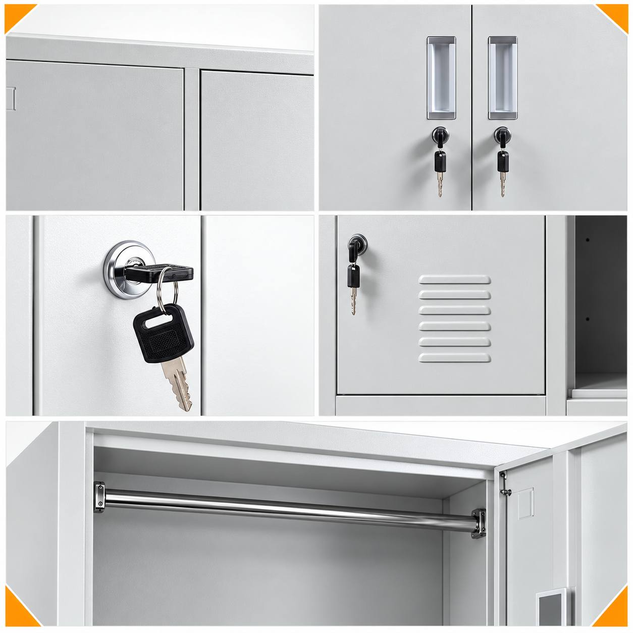 Metal locker with bench - steel locker details