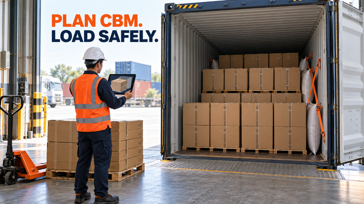 Steel furniture CBM planning and container loading