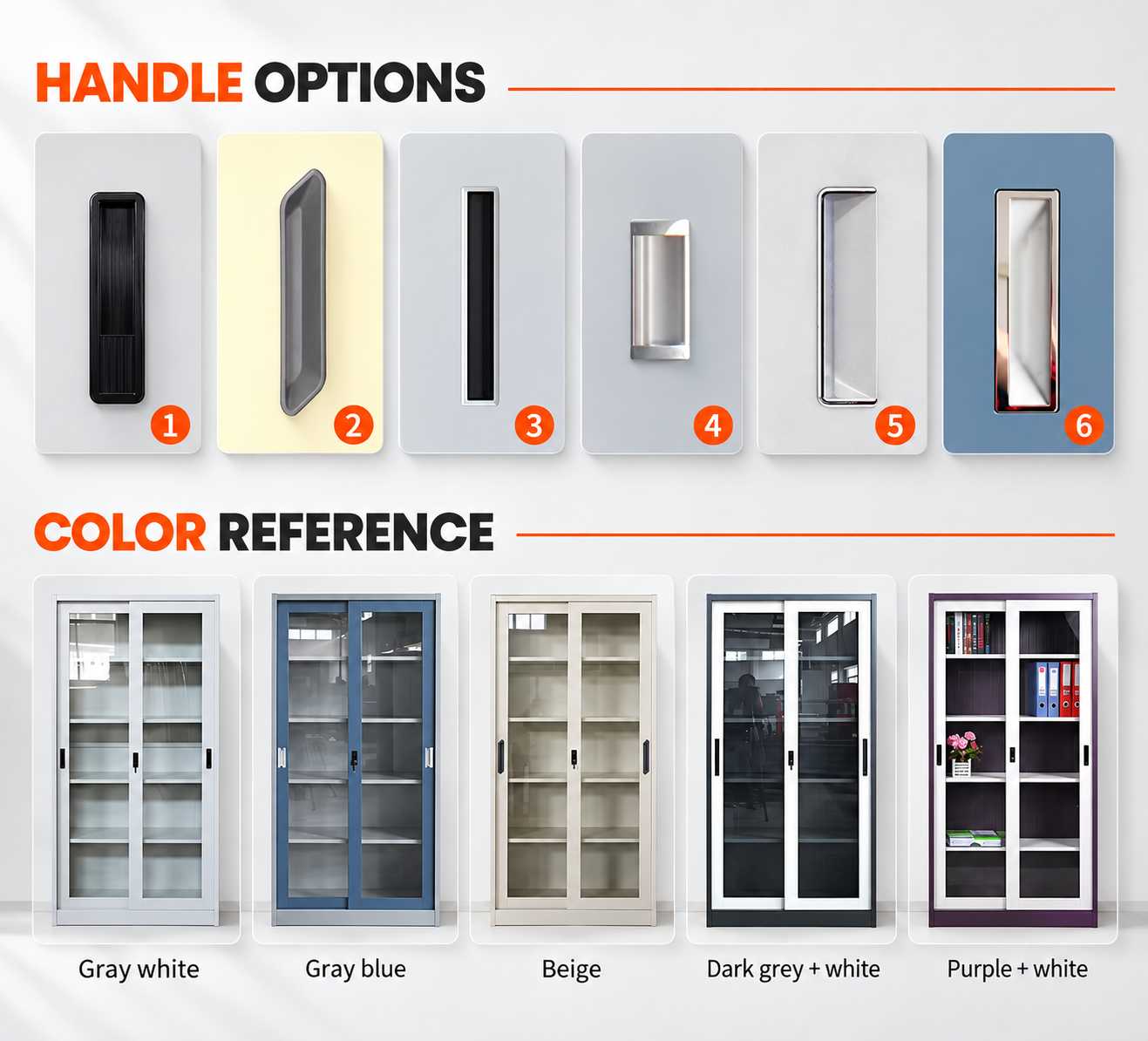 KAYOU Glass Door Metal Storage Cabinet KAYOU glass door steel storage cabinet detail view